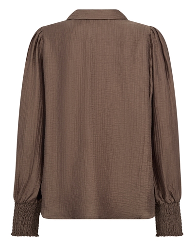 Co'Couture - Tassy CC Collar Bluse - Walnut